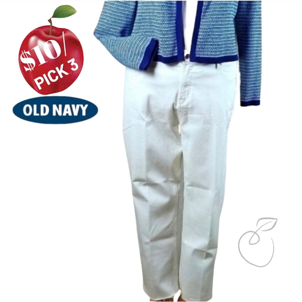 OLD NAVY PERFECT STRAIGHT WHITE JEANS SZ 18